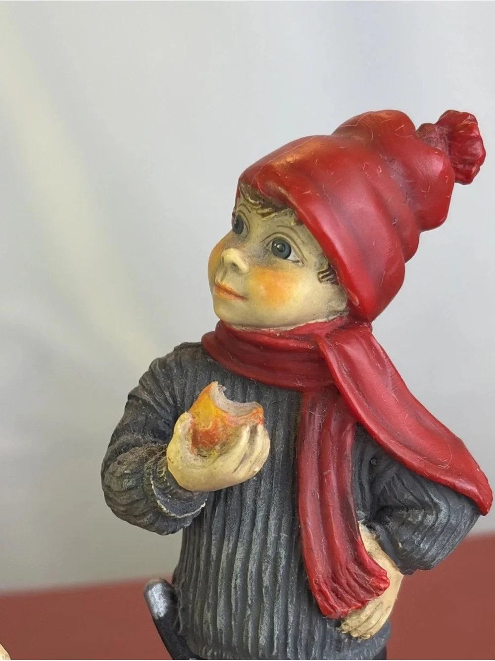 Vintage Candy Design Norway Figurine Set Carl Larsson Apple Boy & Girl Folk Art